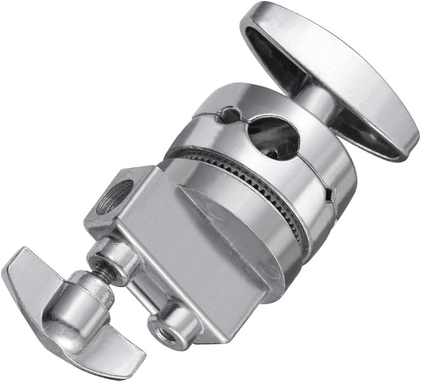 Aluminum Alloy Multi Functional Heavy Duty 2.5 inch Grip Head Swivel Head Clamp Holder Bracket Adapter with 1/2",1/4",3/8", 5/8" Mount for Light Stand, Extension Boom Arm,Photographic Equipment