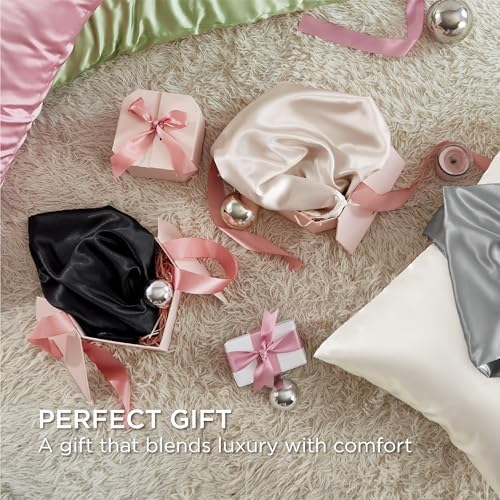 Bedsure Satin Pillowcase with Zipper, Similar to Silk Pillow Cases 2 Pack - Image 6