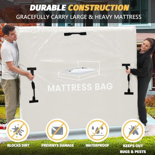 Mattress Bags for Moving and Storage, BETU Waterproof Mattress Protector King - Image 3