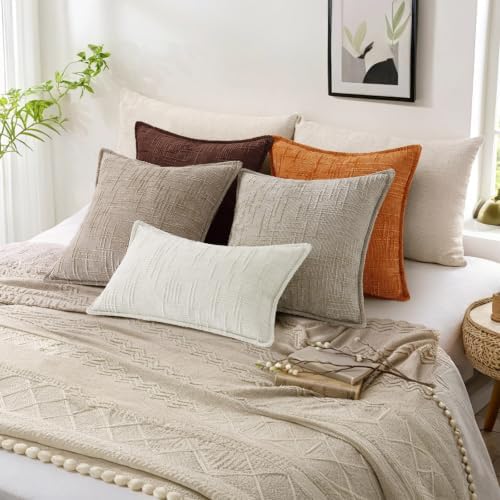 decorUhome Chenille Decorative Throw Pillow Covers 16x16 Set of 2 - Image 7