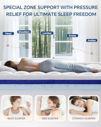 BEDELITE Dual Layer King Size Memory Foam Mattress Topper - Image 4