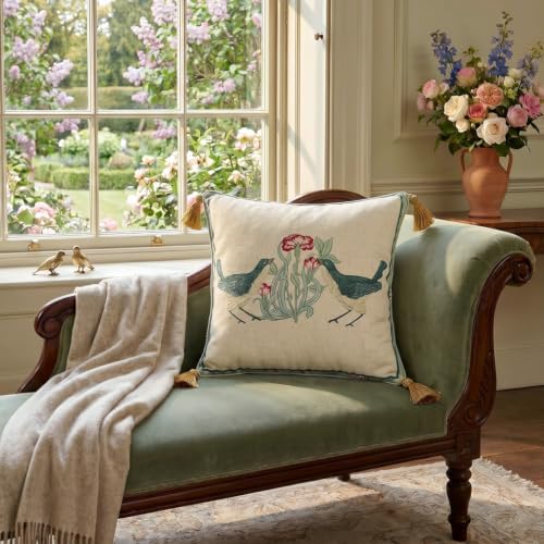 patdrea Designer French Vintage Linen Throw Pillow Cover - Image 6