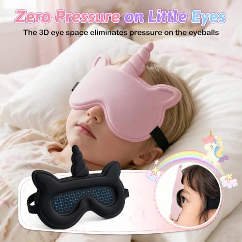 Kids Sleep Mask, Contoured 3D Sleeping Eye Mask - Image 3