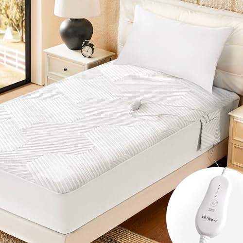 Electric Heated Mattress Pad Full Size Single Control Bed Warmer, Deep Pocket by blunique