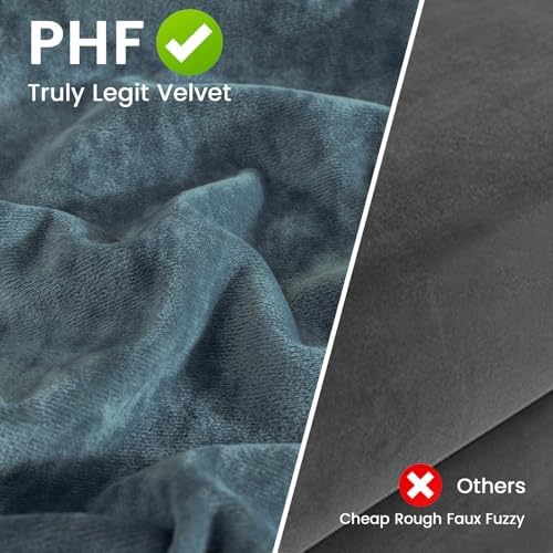 PHF Truly Velvet Euro Shams 26" x 26", Stormy Blue, No Insert, 2 Pack - Image 3