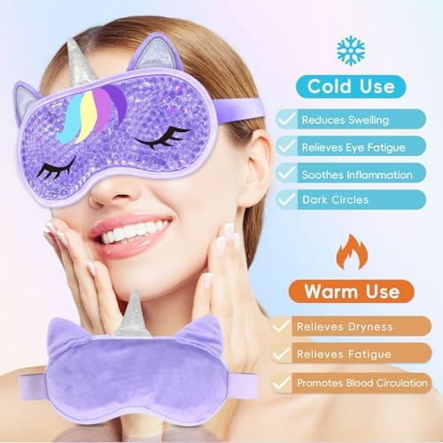 my novel things Cooling Eye Mask and Sleep Mask Cover Rainbow Birthday Cute - Image 3