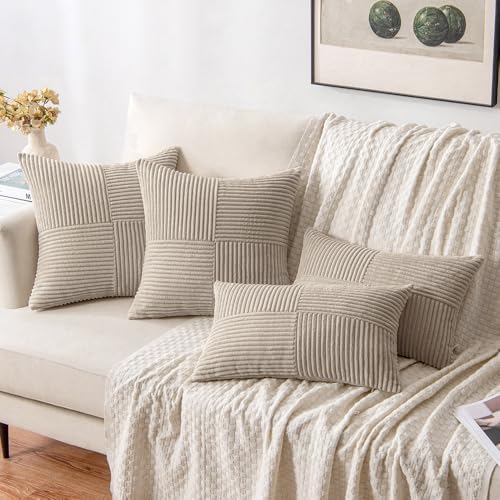 MIULEE Taupe Decorative Throw Pillow Covers - Image 4