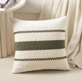 Fancy Homi Set of 1 Boho Olive Green Decorative Throw Pillow Cover 14x14 Inch by Fancy+Homi