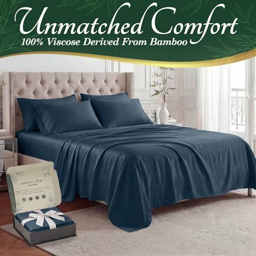 DECOLURE 100% Viscose Derived from Bamboo Sheets Twin Size, Luxury 4 Pc Set - Image 2