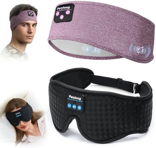 Perytong Sleep Mask and Bluetooth Sleep Headband Headphones Set, Close Your by Perytong