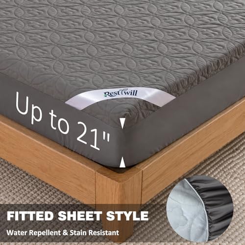 5-Sided Waterproof Mattress Protector, Noiseless Bedding Pad - Image 4