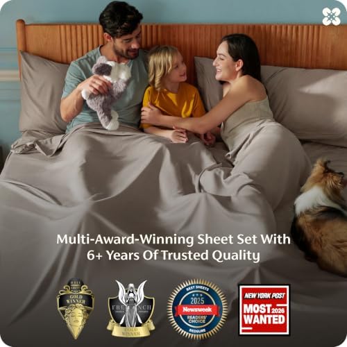 Bedsure PureWoven 100% Rayon Derived from Bamboo, Queen Sheets, 4 Pieces - Image 3