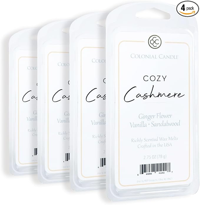Colonial Candle Cozy Cashmere Scented Wax Melts, Wax Melt Warmer Cubes by ColonialCandle