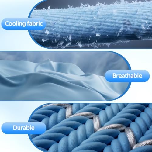 Ice Fabric Cooling Pillowcases 2 Pack, Q-Max>0.5 Coolmax Pillow Cases - Image 5