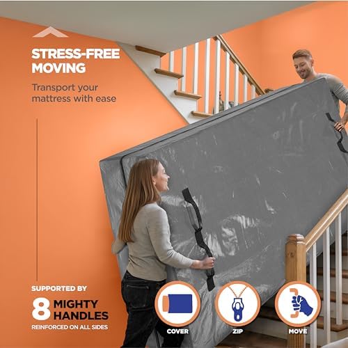 Mattress Bags For Moving With 8 Handles Twin XL Mattress Moving Bag – - Image 2