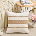 Fancy Homi Set of 1 Boho Neutral Decorative Throw Pillow Cover 14x14 Inch by Fancy+Homi