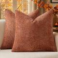 MIULEE Fall Decorative Rust Couch Throw Pillow Covers 20x20 Inch 2 Pack by MIULEE