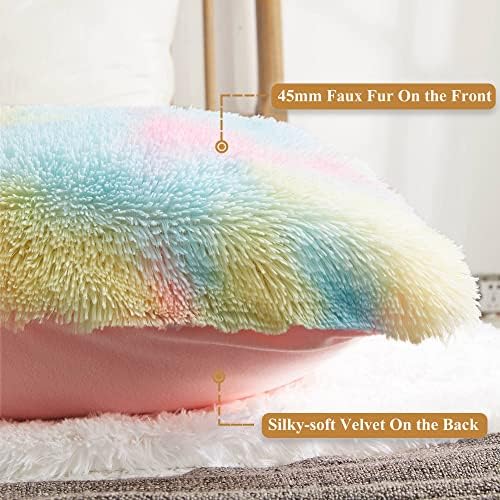 XeGe Fluffy Shaggy Faux Fur Body Pillow Cover - Image 4
