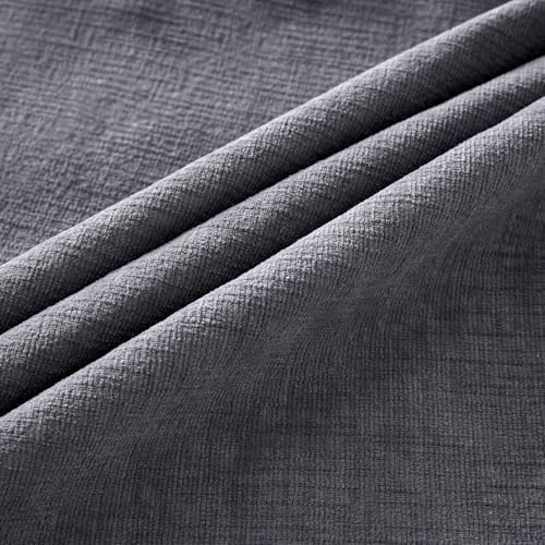 MIULEE Grey Chenille Couch Lumbar Throw Pillow Covers - Image 5