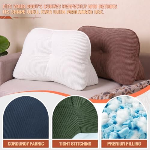 Triangle Lumbar Support Pillow – Corduroy - Image 4