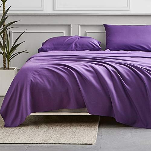 Bedsure California King Sheet Sets, Cooling Sheets, Rayon Derived from Bamboo - Image 3