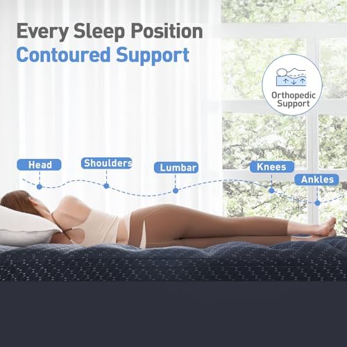 Dual Layer 3 Inch Memory Foam Mattress Topper Twin Size, 2 Inch Gel Memory Foam - Image 3