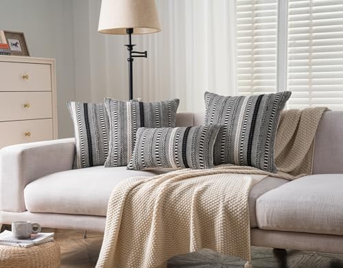 Cethom Boho Throw Pillow Covers 20x20 Inch Set of 2, Farmhouse Decorative Couch - Image 6