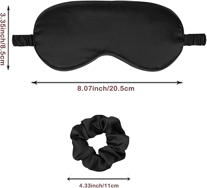 12Pcs Silk Sleep Masks Satin Eye Mask Silky Eyes Cover Blindfold Eyeshade Hair - Image 3