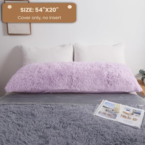 MEGO Luxury Fluffy Faux Fur Body Pillow Cover 20x54 - Image 3