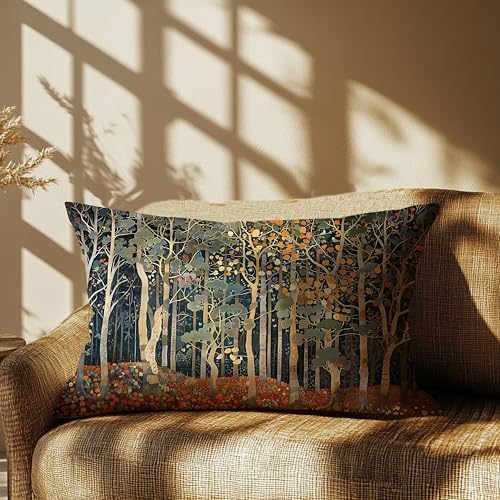 Rustic Autumn Forest Pillow Covers 12x20 Double-Sided, Fall Home Room Decor - Image 5