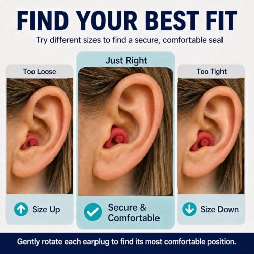 Noise Cancelling Ear Plugs Sleep 33dB NRR Side Sleep Small Ear - Image 4