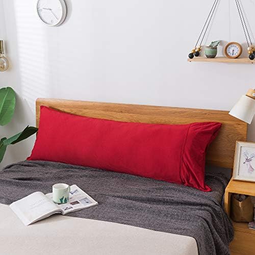 H HOUSEHOLD 100% Jersey Knit Cotton Body Size Pillowcases Set of 1, Super Soft - Image 3