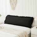 Black Body Pillow Cover 20x54inches Long Pillowcase Ruffled Pillowcases Shabby by Merryword