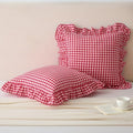 Mywinlle 2 Pack Red/White Plaid Gingham Throw Pillow Covers 20"x20" by Mywinlle
