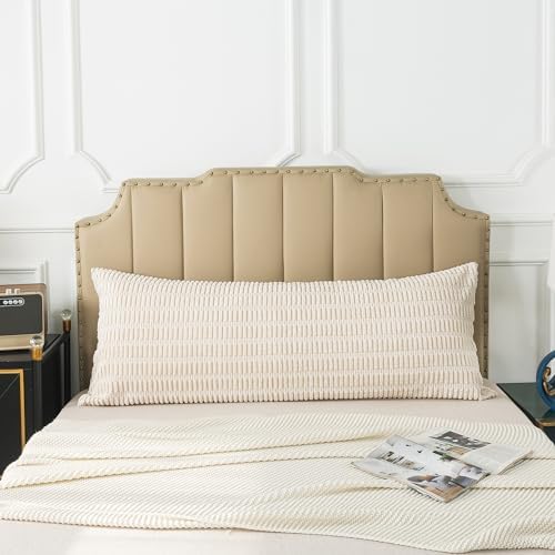 Pack of 1 Corduroy Soft Soild Body Pillow Covers Set Sofa Bedroom by KAIANG