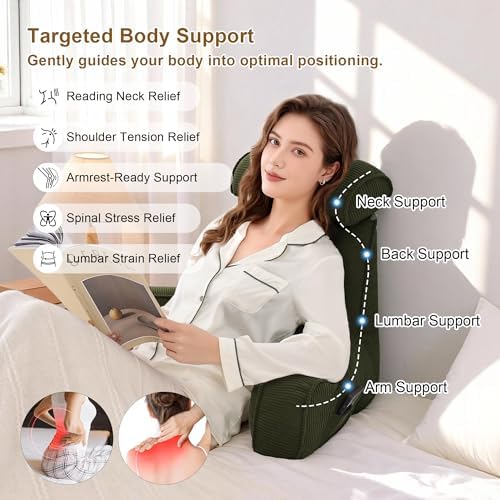 Corduroy Reading Pillow, Backrest Pillow - Image 3