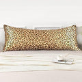 Glod Leopard Print Satin Body Pillow Cover, 20x54 Cheetah Pillow Case by LCBD