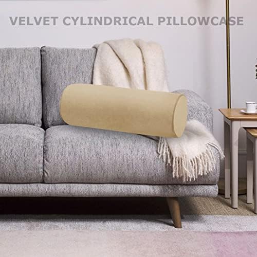 Neck Roll Pillowcases Velvet Cylindrical Pillow Covers 16"x6" - Image 3