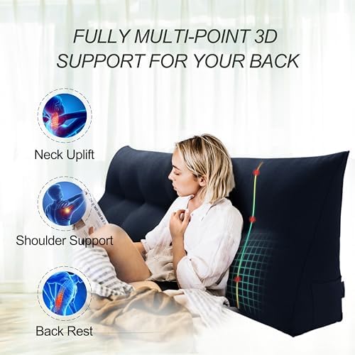 WOWMAX Wedge Headboard Pillow Twin Reading Pillow - Image 2