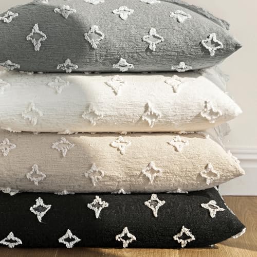 MIULEE Set of 2 Decorative Throw Pillow Covers Rhombic Jacquard Pillowcase Soft - Image 6