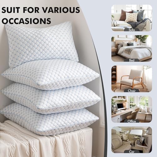 MIULEE 12x20 Decorative Pillow Inserts Set of 2 Memory Foam Filling - Image 6