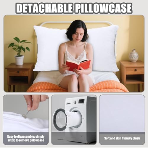 Barydat Twin XL Dorm Headboard Pillow, Plush Back Support - Image 3