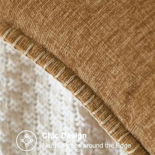 CaliTime Decorative Couch Throw Pillow Covers 26 X 26 Inches Apricot Brown - Image 3