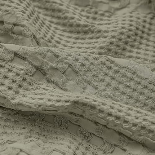 PHF Cotton Waffle Body Pillowcase 20" x 54", Dusty Sage, No Insert - Image 5