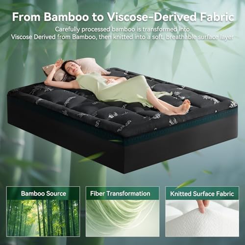 King Memory Foam Mattress Topper 4 Inch - Image 3