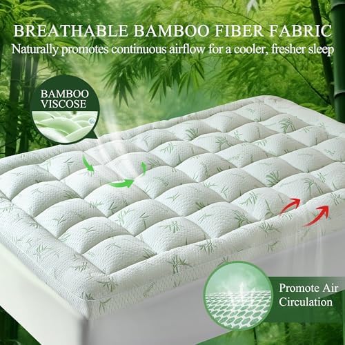 4 Inch Cooling Memory Foam Mattress Topper Queen, Back Pain Relief - Image 2