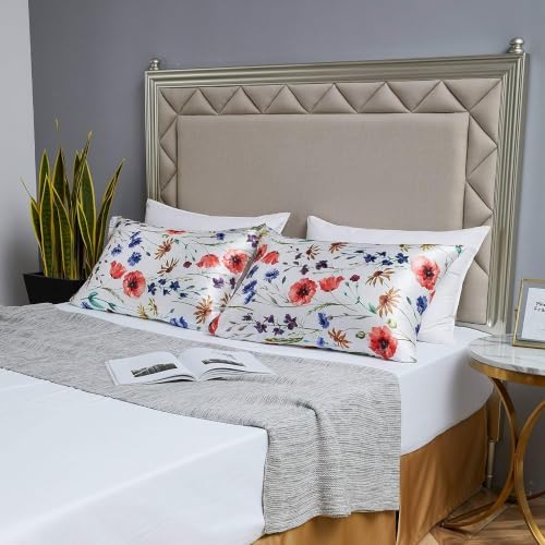 MR&HM Satin Pillowcase 2 Pack, King Size 20"x40", Floral Mixed - Image 6