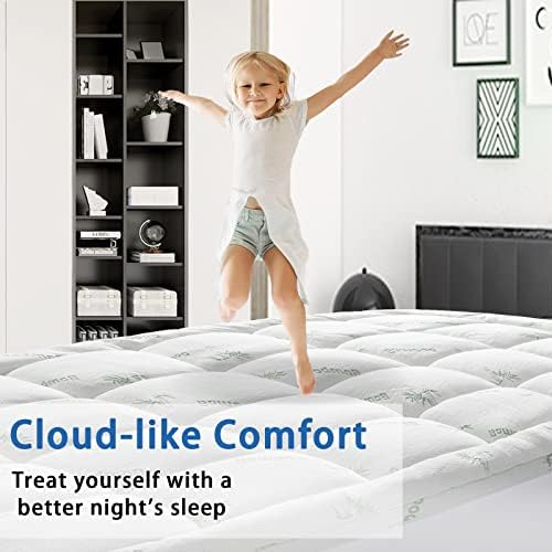SakuraHome Twin XL Mattress Topper, Extra Thick Pillow Top Mattress Pad - Image 4