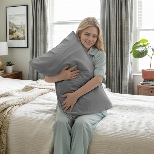 TELUS Pillow Cases King Size 2 Pack, Bamboo Rayon Cooling Pillowcases - Image 5