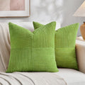 Fancy Homi Set of 2 Lime Green Euro Decorative Throw Pillow Covers 26x26 Inch by Fancy+Homi